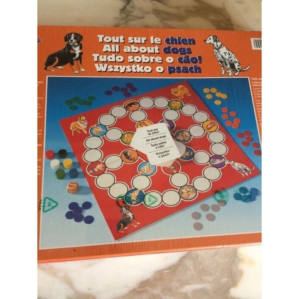 New All about Dogs Question and Answer Game in French English Portuguese and Pol